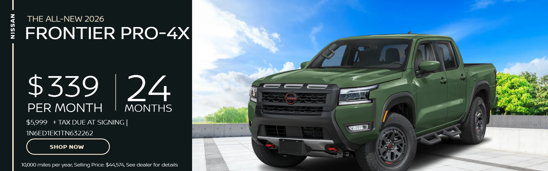 2026 Frontier Pro-4X at Nissan of Doral SPLASH in Miami FL